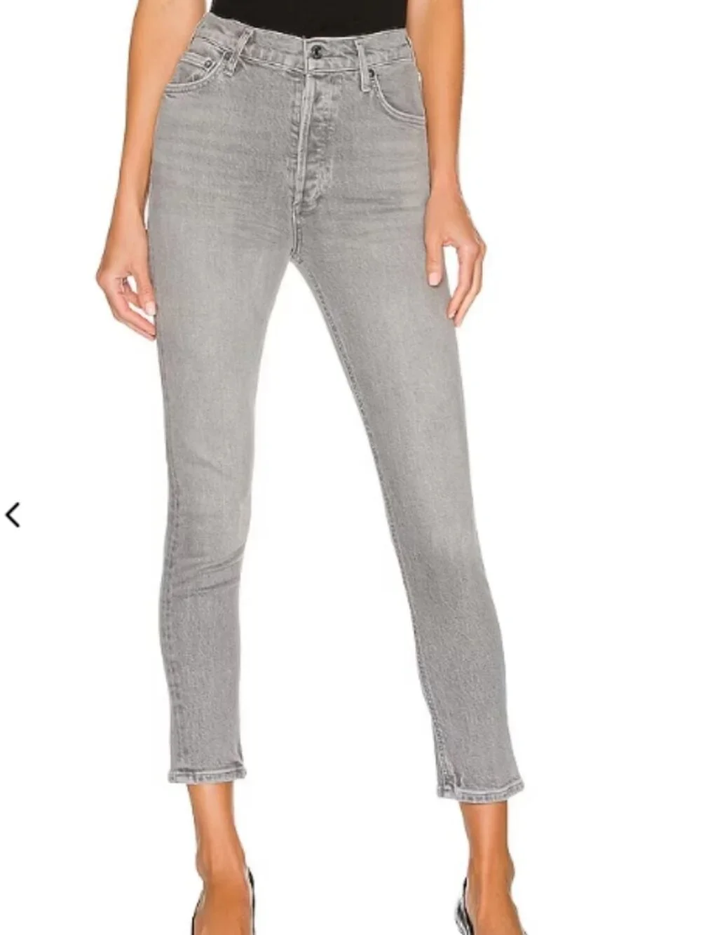 Like New! AGOLDIE Nico High Rise Slim Jeans Button Fly Organic Cotton Blend 24